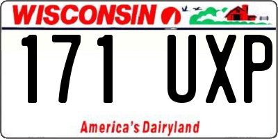 WI license plate 171UXP