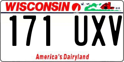 WI license plate 171UXV