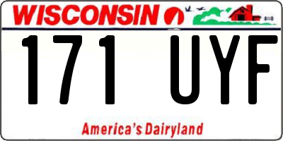 WI license plate 171UYF