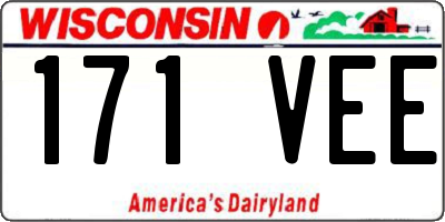 WI license plate 171VEE