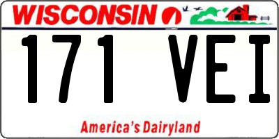 WI license plate 171VEI