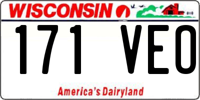 WI license plate 171VEO