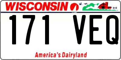 WI license plate 171VEQ