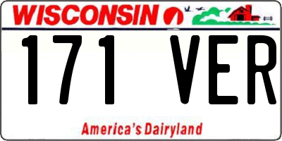WI license plate 171VER