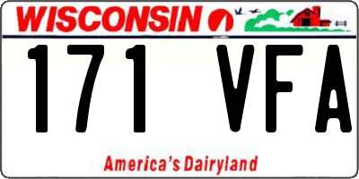 WI license plate 171VFA