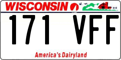 WI license plate 171VFF