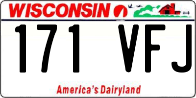 WI license plate 171VFJ
