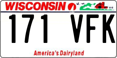 WI license plate 171VFK