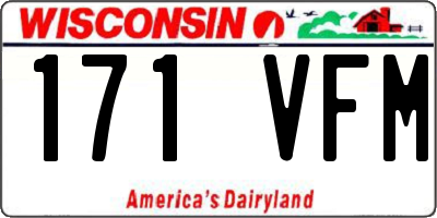 WI license plate 171VFM