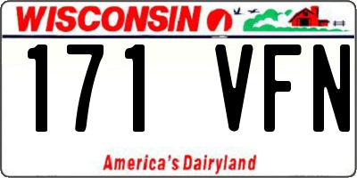 WI license plate 171VFN