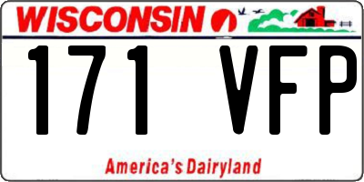 WI license plate 171VFP