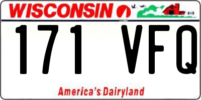 WI license plate 171VFQ