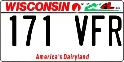 WI license plate 171VFR