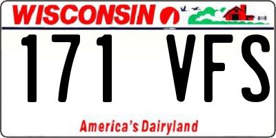 WI license plate 171VFS