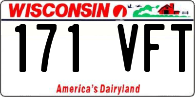WI license plate 171VFT