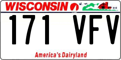 WI license plate 171VFV
