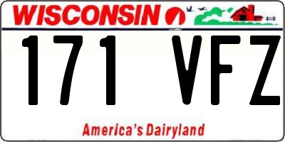 WI license plate 171VFZ