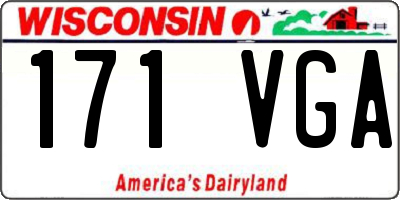 WI license plate 171VGA