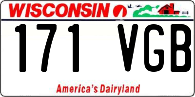 WI license plate 171VGB