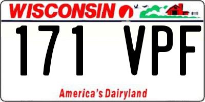 WI license plate 171VPF