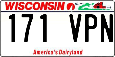 WI license plate 171VPN