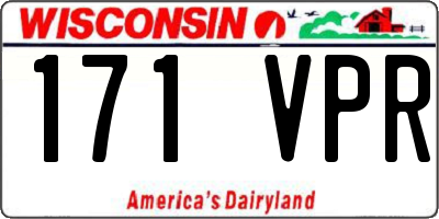 WI license plate 171VPR