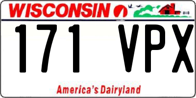 WI license plate 171VPX