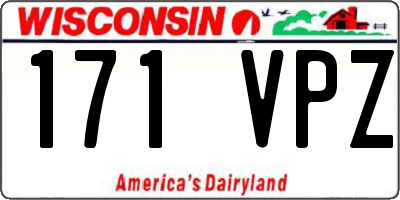 WI license plate 171VPZ