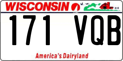 WI license plate 171VQB
