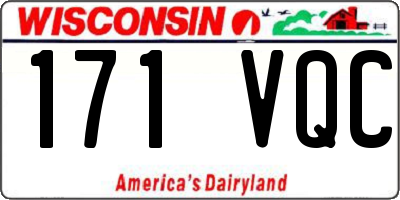 WI license plate 171VQC
