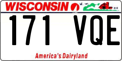 WI license plate 171VQE