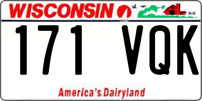 WI license plate 171VQK