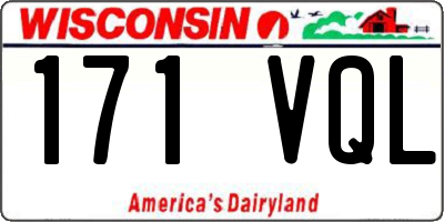 WI license plate 171VQL