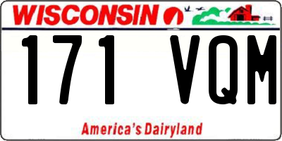 WI license plate 171VQM