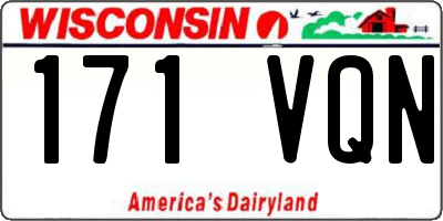 WI license plate 171VQN