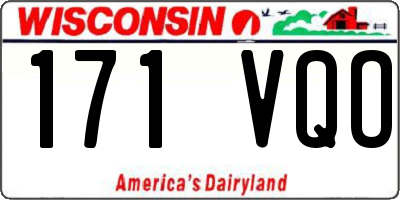 WI license plate 171VQO