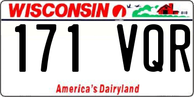 WI license plate 171VQR