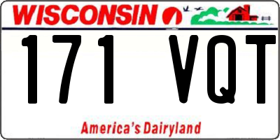WI license plate 171VQT