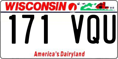 WI license plate 171VQU