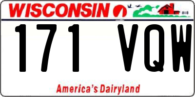 WI license plate 171VQW