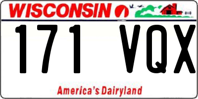 WI license plate 171VQX