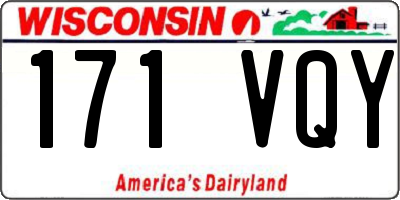 WI license plate 171VQY