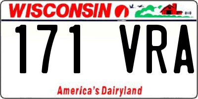 WI license plate 171VRA