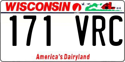 WI license plate 171VRC
