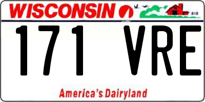 WI license plate 171VRE