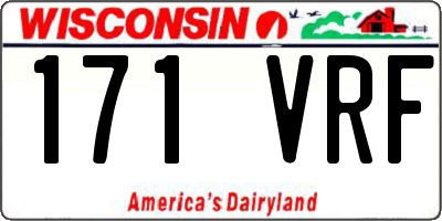 WI license plate 171VRF