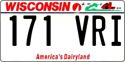 WI license plate 171VRI
