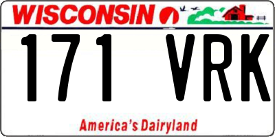 WI license plate 171VRK