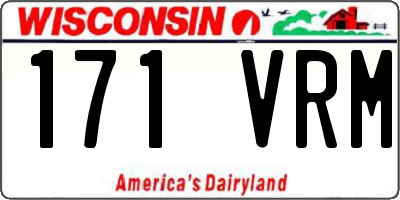 WI license plate 171VRM