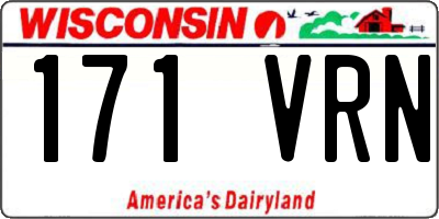 WI license plate 171VRN